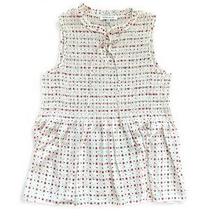 Rose and Olive stars and polka dot tie front sleeveless tank top